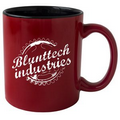 10.5 oz. Red and Black Ceramic Mug